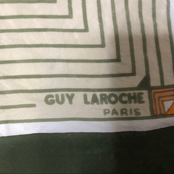 Guy Laroche Paris silk vintage Art Deco scarf - Picture 6 of 8